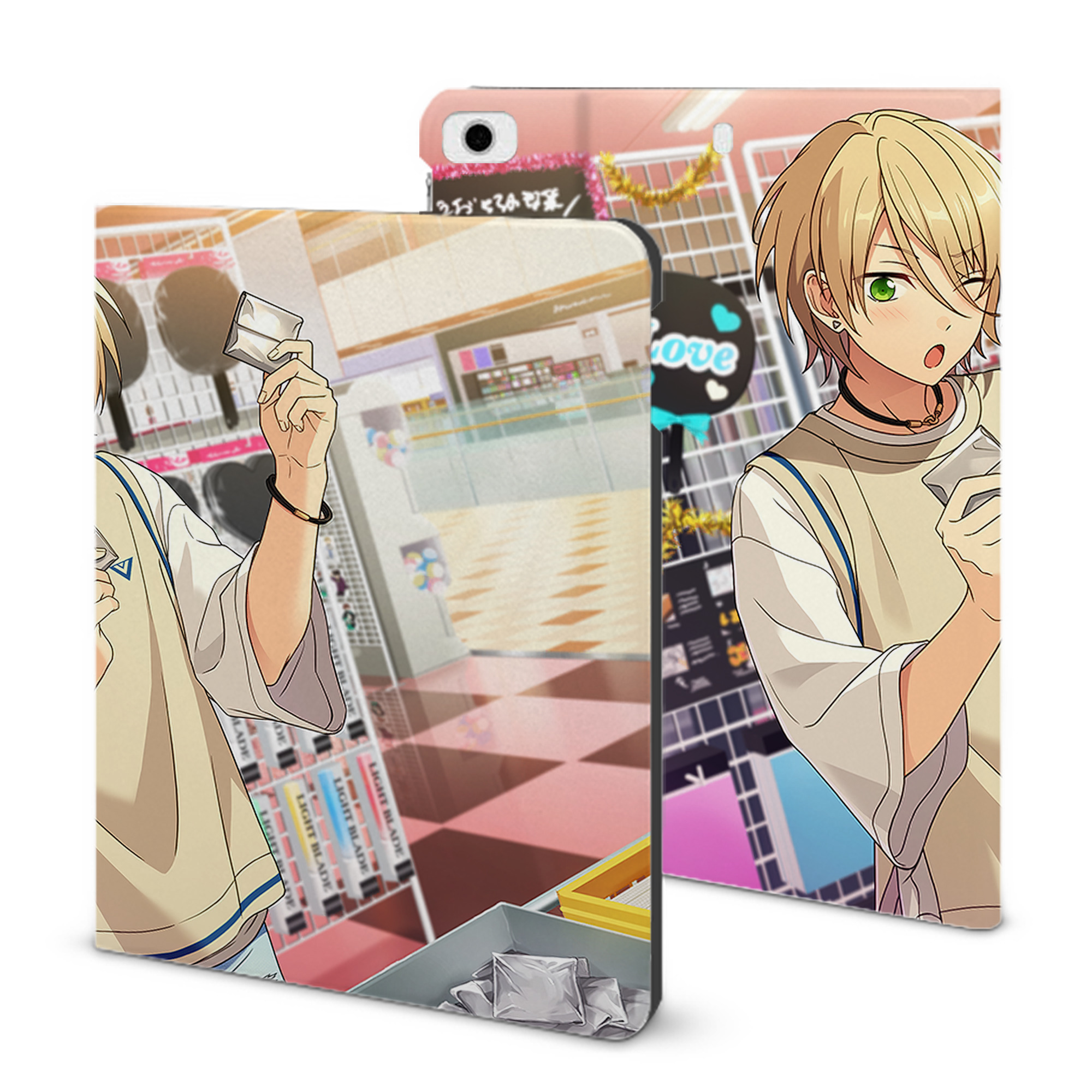（画像用） あんさんぶるスターズ! Ensemble Stars IPad ケース ブック型 PUレザー TPU 耐衝撃 軽量 薄型 ペン収納なし 全面保護 IPad 各モデル対応
